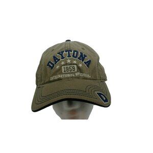 Daytona International speedway Olive/blue Strapback Hat Cap